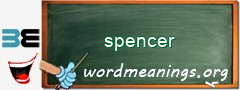 WordMeaning blackboard for spencer